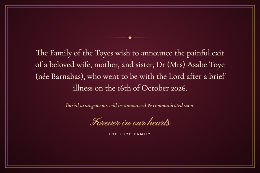 Memorial card back